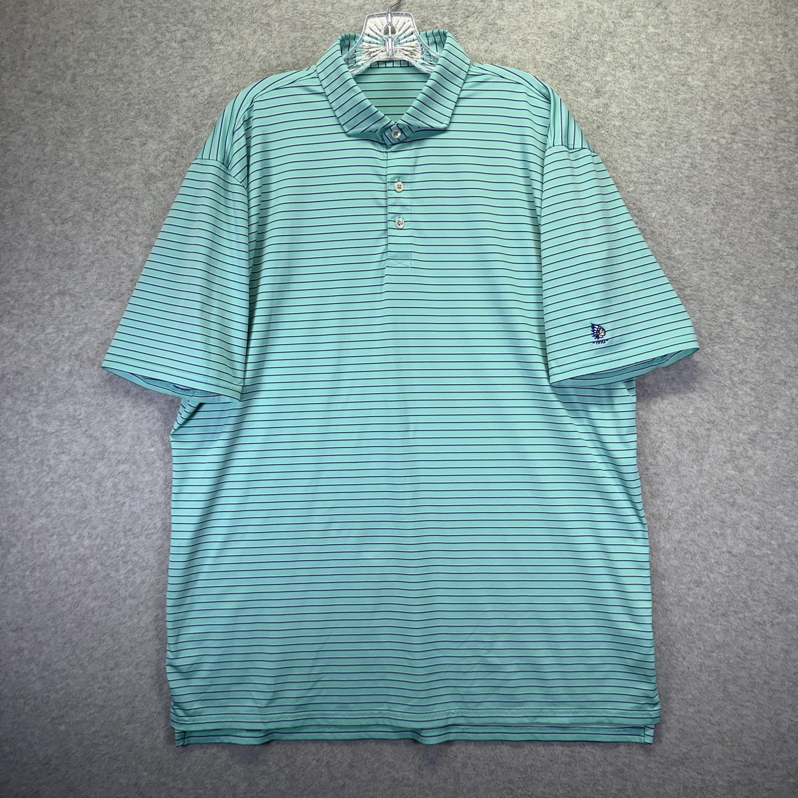 Holderness & Bourne The Sutton Polo Shirt Mens Xl Blue Striped Golf Maketewah